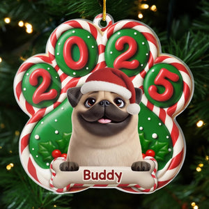 Santa Paws Is Coming - Personalized Acrylic Ornament Christmas Birthday Gifts For Dog Lovers