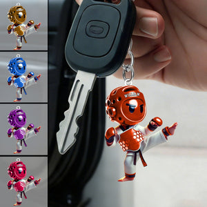 Custom Name Taekwondo Keychain- Personalized Acrylic Keychain