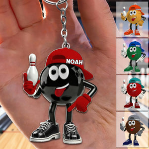 Custom Bowling Ball Keychain,Unique Gifts For Bowling Lover