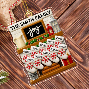 Joy to the World, Stockings By the Fireplace, Personalized Custom Acrylic Ornament