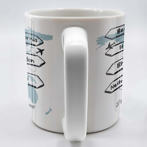 Adventure Awaits - World Map Personalized Custom Coffee Mug - Gift For Travel Lovers