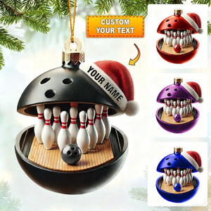 Personalized Bowling Lover Christmas Acrylic Ornament