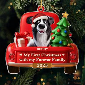 My First Christmas - Personalized Acrylic Ornament Gifts For Dog Lovers, Dog Dad And Mom