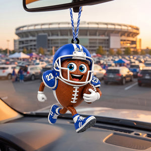 American Football Fan Gift β Personalized Cute Mascot Acrylic Hanging Ornament
