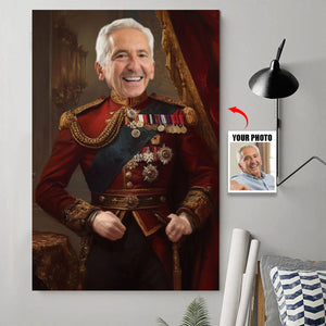 Custom Photo Royal Painting Style For Dad, Grandpa - Personalized Poster/Canvas