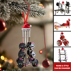 Personalized Custom Name Fitness Ornament, Fitness Christmas Gift