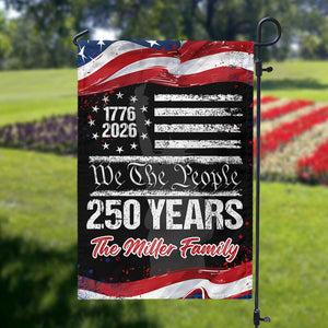 250 Years USA 250th Birthday 1776-2026 Eagle Personalized Garden Flag Gift for Family