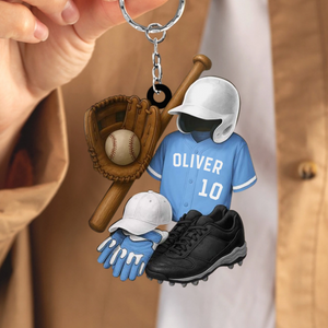 Baseball and Sports Gear - Personalized Arcylic Keychian Gift For Sports Enthusiasts