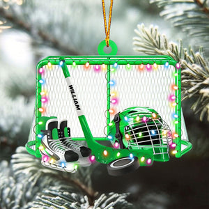 Personalized Ice Hockey Ornament, Gift For Hockey Players