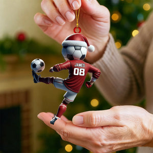 Soccer Player Ornament - Personalized Christmas Gifts For Soccer Lover