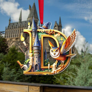 Magic Castle Owls And Wizards Personalized Christmas Acrylic Ornament