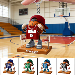 Personalized Basketball Acrylic Keychain,Unique Gifts For Basketball Lover