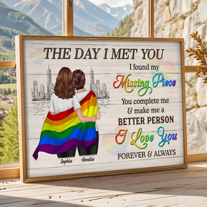 Pride Month LGBT Couple The Day I Met You Personalized Poster/Canvas
