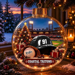 Bring the Ballpark Home —Baseball Christmas Ornament