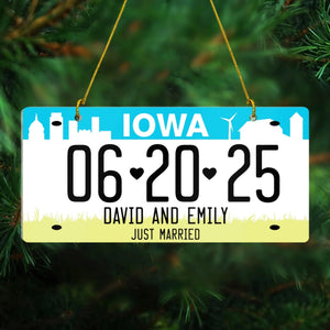 Just Married Custom Drivers License - Personalized Acrylic Ornament, Married Ornament Gift, Newlywed Gift