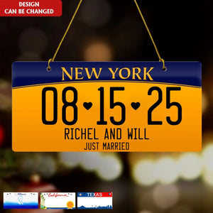 Just Married Custom Drivers License - Personalized Acrylic Ornament, Married Ornament Gift, Newlywed Gift