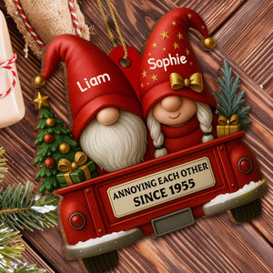 Annoying Each Other Since, Couples And Vintage Truck Personalized Ornament