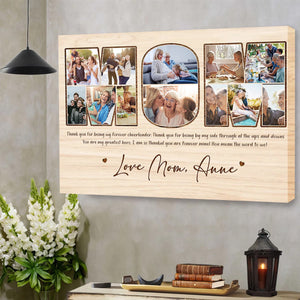Best Mother In The World Photo Collage Canvas, Mother’s Day Canvas Art Gift For Mom