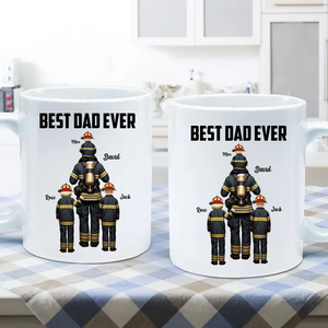 Personalized Mug - Daddy's Dream Team Firefighter, Doctor, Police , Teacher, Worker, Chef
