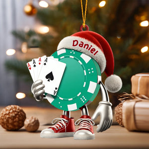 Poker Christmas Ornament, Personalized Ornament