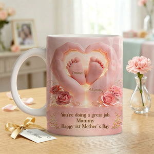 Personalized 1st Mother's Day Mug β "Happy 1st Mother's Day" For Mum From Baby