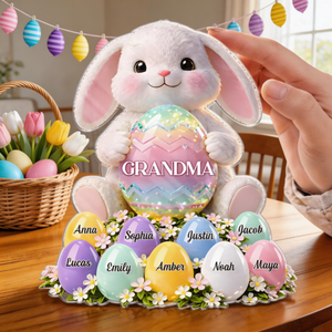 Custom Acrylic Plaque - Personalized Easter Gifts For Mom, Grandma - Bloom With Grace And Love