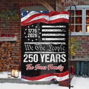 250 Years USA 250th Birthday 1776-2026 Eagle Personalized Garden Flag Gift for Family