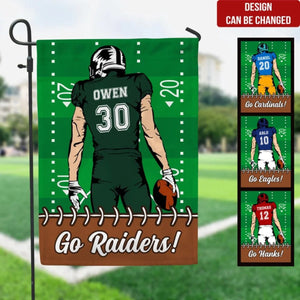 Custom Football Fan - Personalized Garden Flag, Gift For Football Lover
