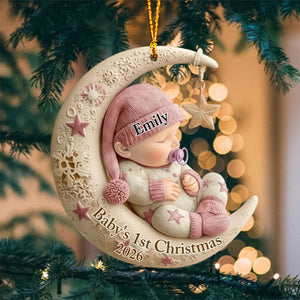 Personalized Baby's First Christmas Acrylic Ornament,Gift for Family,New Parents