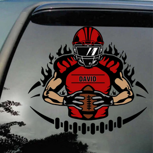 Custom Name Personalized Football Player Sticker/Decal