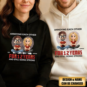 Together, We Make A Perfect Pair - Couple Personalized Pure cotton hoodie
