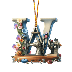 Beautiful Sewing Letter Shaped Ornament