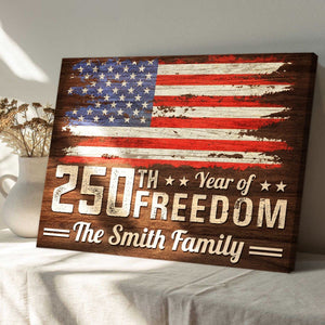 Independence Day Gift – Personalized 250 Anniversary USA Canvas Print
