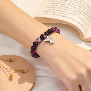 Hand Woven Bracelet With Gift Card, Healing Crystal Bracelet Mother's Day Gift