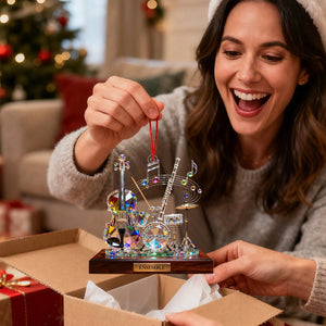 Personalized Crystal Effect Ensemble Themed Ornament,Music Lover Musician Gift