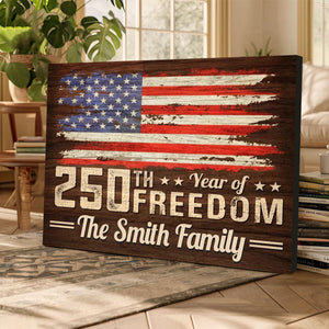 Independence Day Gift – Personalized 250 Anniversary USA Canvas Print