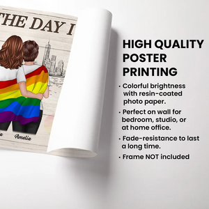 Pride Month LGBT Couple The Day I Met You Personalized Poster/Canvas