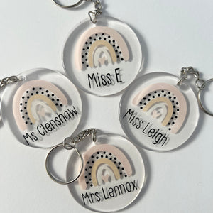 Personalized Teacher Arcylic Keychain Gifts for Teacher Appreciation