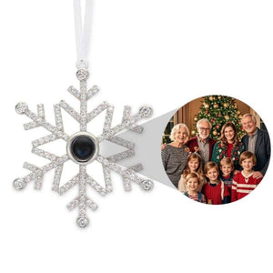 Personalized Photo Projection Snowflake Christmas Gifts Ornament