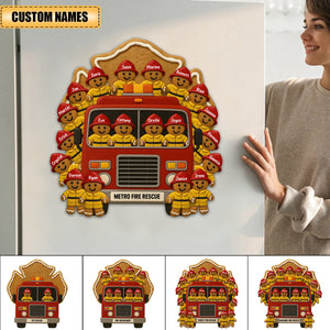 Festive Firefighter, Personalized Decal, Christmas Gift For Firefighters And Family