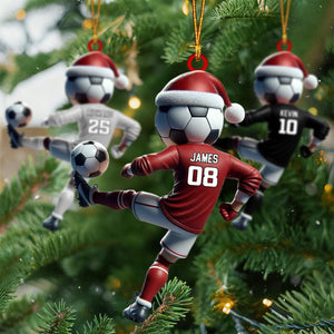 Soccer Player Ornament - Personalized Christmas Gifts For Soccer Lover