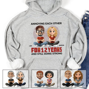 Together, We Make A Perfect Pair - Couple Personalized Pure cotton hoodie