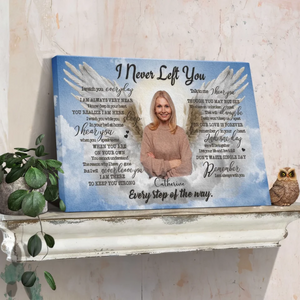 Personalized Canvas Prints, Custom Photo And Name, Memorial Gift, Sympathy Gifts, Angel Portrait Blue Sky