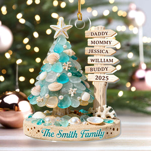 Seaside Christmas Harmony - Personalized 1-Layer Acrylic Ornament