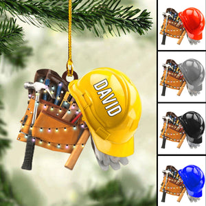 Personalized Ironworker Acrylic Christmas Ornament, Gift For Iron Worker