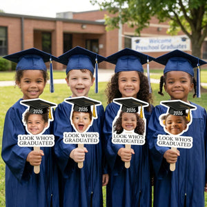 Custom Vintage Childhood Photo Graduation Gift - Personalized Graduation Fan