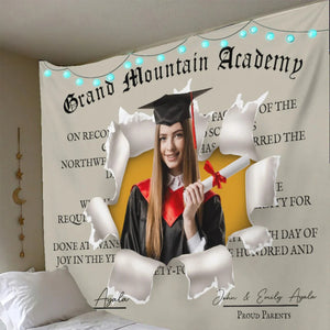 Photos Custom-Personalized Graduation Wall Tapestry