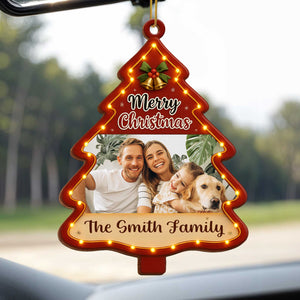 Merry Christmas Personalized Tree Wood Ornament