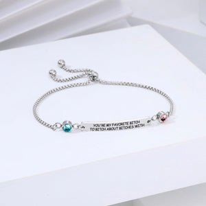 Personalized Birthstones Bracelet For Bestie, Best Friend
