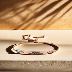 Personalized Birthstones Bracelet For Bestie, Best Friend